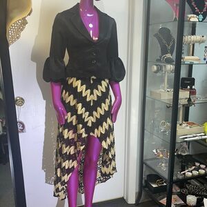 Ark & Co. Missoni Print hi low high waist skirt